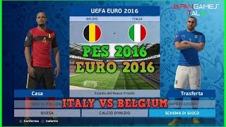 Pes 2016 Euro 2016 DLC gameplay Italia VS Belgio