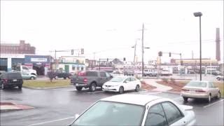 MBTA Commuter Rail Passing a Railroad Crossing Framingham Mass.