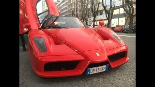 Ferrari Enzo Loud Revving and Sound in Rome! - Start Up