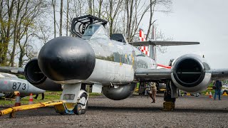 ✈ Gloster Meteor NF.11 Engine Start and High Power Run | Bruntingthorpe