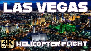 Las Vegas - Helicopter Flight at night 4K