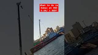 What to do in Dubai at $0.28 or 1 AED? Boat trip from Deira to Bur Dubai #explore #shorts #diy #love