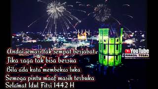 Ucapan selamat idhul fitri 1442H background ALUN ALUN KOTA TEGAL