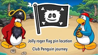 (Unavailable) Jolly roger pin location | Club penguin journey