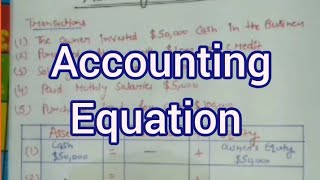 Accounting Equation || Explained with Solved Example||