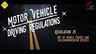 Motor Vehicle Driving Regulation No. 35