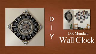 DIY : Dot Mandala wall clock on 3ft canvas