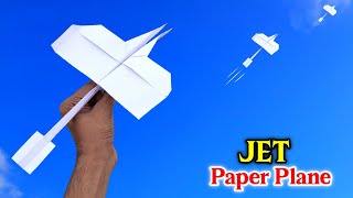 Amazing Jet paper plane , how to make paper glider