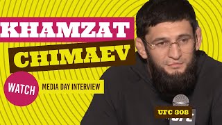 Khamzat Chimaev full UFC 308 pre-fight media day interview