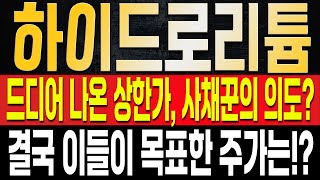 [하이드로리튬 주가전망] 결국 다시 한번 나온 상한가, 이번 상승은 좀 다르다!? 결국 발등에 불떨어진 사채꾼들이 주가를 올린 이유는 결국 이거라고? 그들이 목표가는?