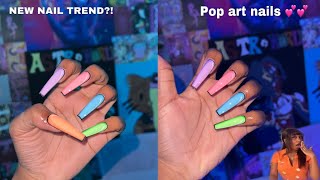 New Nail Trend? POP ART NAILS | Gel Extension NAILS