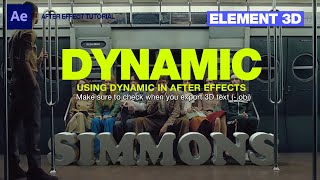 [Element 3D-13] C4D dynamic in after effect -Text animation Tutorial ㅣ 엘리먼트 3D 에프터이펙트 튜토리얼