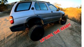 My R50 Pathfinder is LIFTED! | How to lift an R50 pathfinder PT.2 (Rear)