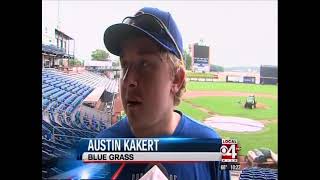 2015 Kris Bryant Home Run Catch - My Interview with Jay Kidwell on WHBF-CBS4 - Clip 2