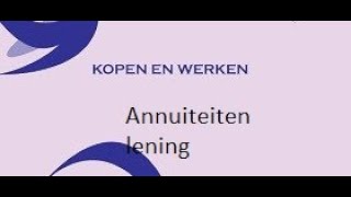 K&W H 3 annuiteitenlening