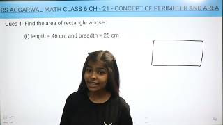 Complete Ex - 21D - Ch 21 - Concept of Perimeter and Area | RS Aggarwal Math class 6