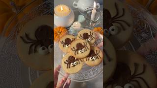 Halloween Spider Butter cookies #halloween #baking #homemade #recipes #bakingdiaries #bakery #desser