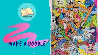 Ich zeichne ein lustiges Doodle (buntes Doodle) | Zeichnen für Kinder