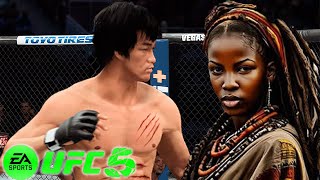 🐲 UFC5 Bruce Lee vs. African Gir UFC 5 - Super Fight 🐲