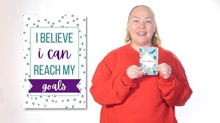 Lil' Iguana's Positive Affirmation Cards - I Believe I Can Reach My Goals