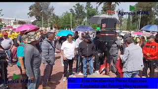 Frente Mexiquense en mitin en la explanada municipal deTecámac