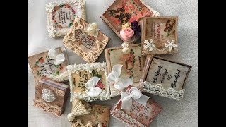 Tutorial Shabby Chic Miniature Books