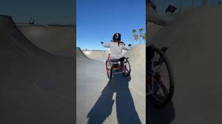 🤩🤩 WHEELCHAIR skating at VENICE BEACH 😤😅#shorts