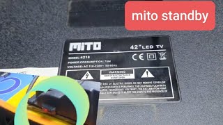 memperbaiki tv led mito mati standby #mito4218 part1