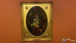 Antique School Oil on Panel Floral Still Life Painting