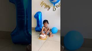 Paaras's 1'st Birthday Cake Smash🎂 | Cake #shorts #cakesmash  #oneyearold #birthdaycake #pune