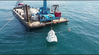 1000 Mermaids Artificial reef deployment of 18 sculptures  in West Palm Beach, Florida