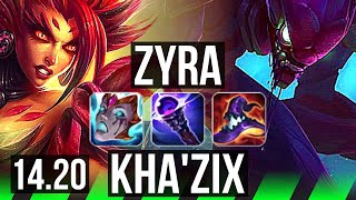 ZYRA vs KHA'ZIX (JGL) | 6k comeback | EUW Master | 14.20