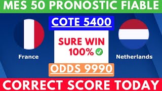 PRONOSTIC FOOT:MES PRONOSTIC FOOTBALL AUJOURD'HUI (football prediction ) CORRECT SCORE|SCORE EXACT