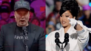 Elon Musk Reacts To Cardi B's Prompter Fail At Kamala Rally