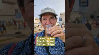 Steve tries Black Bread Juice #blackbreadjuice #riga #nomadlife