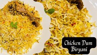 Chicken dum biriyani | Hyderabadi Biriyani | How to make perfect chicken dum biriyani