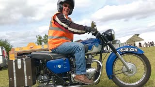 POPHAM AIRFIELD Motorcycles Kick-Starts & Rev-Up Classic Bikes GOING HOME from MEGA MEET Show & Sale