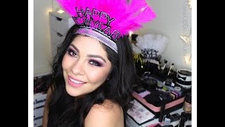 New Years MakeUp 2015!! ♡Purple Sparkles