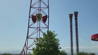 Red Force Ferrari Land Reveiw! Tallest and Fastest Rollercoaster in Europe!