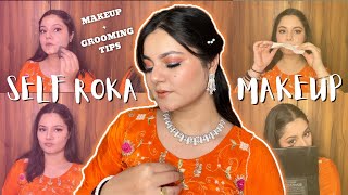 Flawless Self Makeup for ROKA CEREMONY | DRESSING & GROOMING SECRETS REVEALED | SIMRAN SANDAL