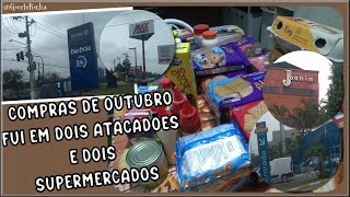 Compras do Mês de Outubro : Fui em dois atacadões e dois supermercados em busca de promoções.