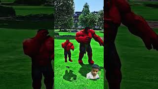 BIG NE RED HULK KE SATH BURA KIYA 🥺 #shortsviral #hulkout #hulklife #gta #gta5