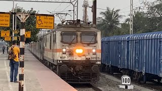 Dangerous aggressive Saraighat express Blazing through Gangpur at 130 Kmph..