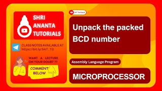 Unpack the packed BCD number #electronicsengineering #8085programming #8085 #assemblylanguage