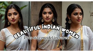 [4K] Beautiful Plus size Indian Model in Saree #ai #aimodels #aigirls