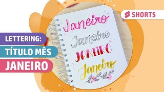 Fazendo Lettering: Título/Header Janeiro | Laryssa Moura #shorts