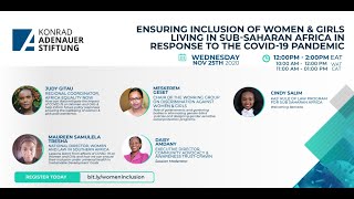 Webinar: Ensuring Inclusion of Women & Girls Living in Sub. Saharan Africa in Response to COVID-19