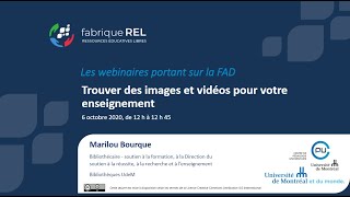 Webinaire - Trouver images et vidéos pour votre enseignement