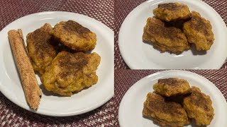 TORTITAS DE PLATANO CON CANELA.