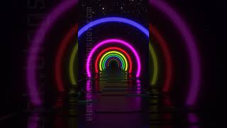 #MOBILE LIVE #WALLPAPER | #shorts | VJ LOOP 51 | Multicolor Circular Neon Gates